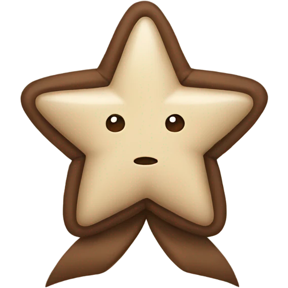 beige star with brown bow emoji
