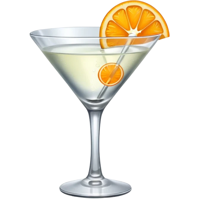 Martini with orange slice emoji
