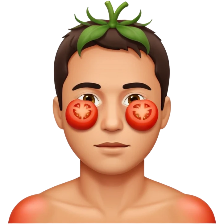 Guy with tomato on face emoji