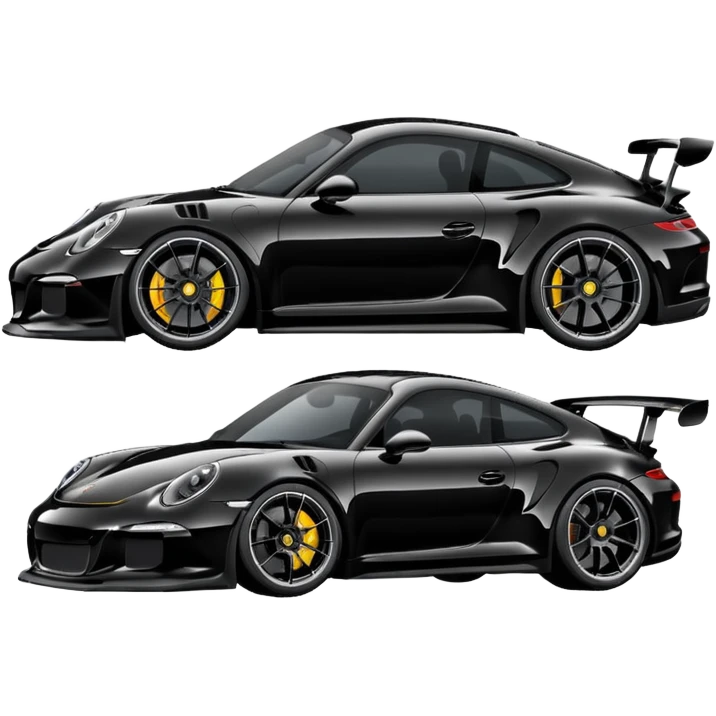 black porsche gt3, black rims emoji