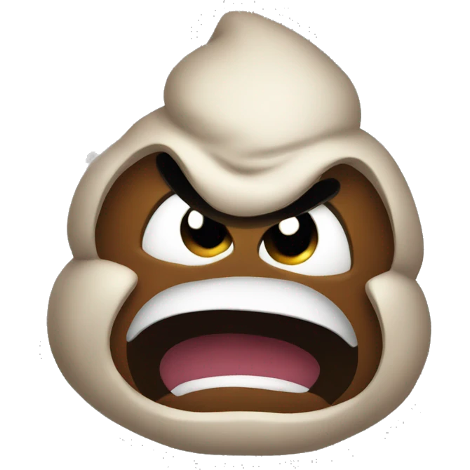 Angry poop emoji