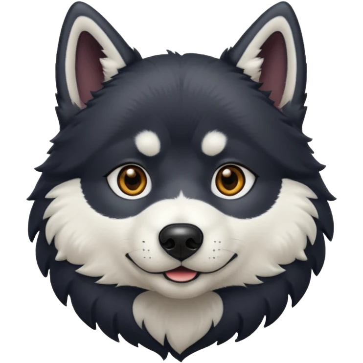 Create a black husky emoji emoji