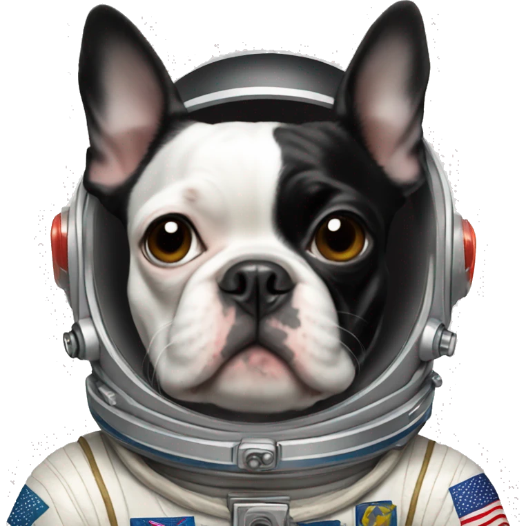 Boston terrier astronaut  emoji