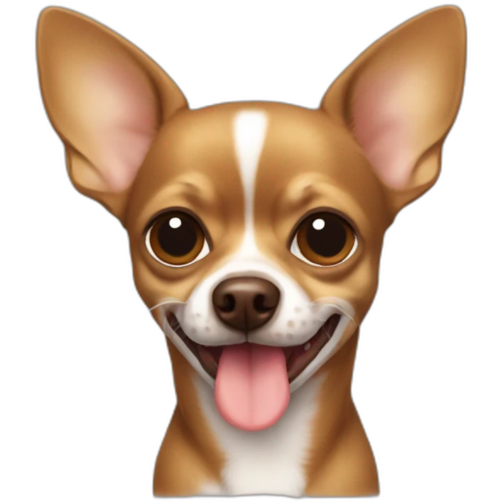 Brown chihuahua lick emoji
