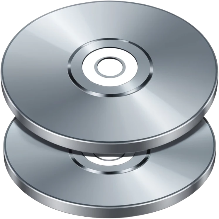 two metal computer disks emoji