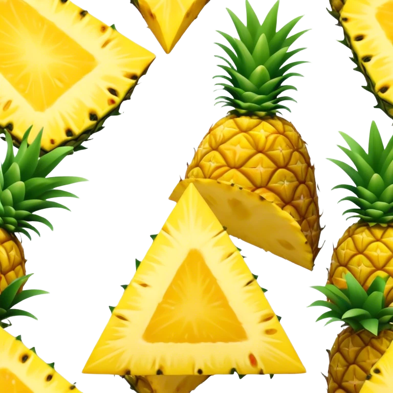 A piece of a pineapple triangle emoji