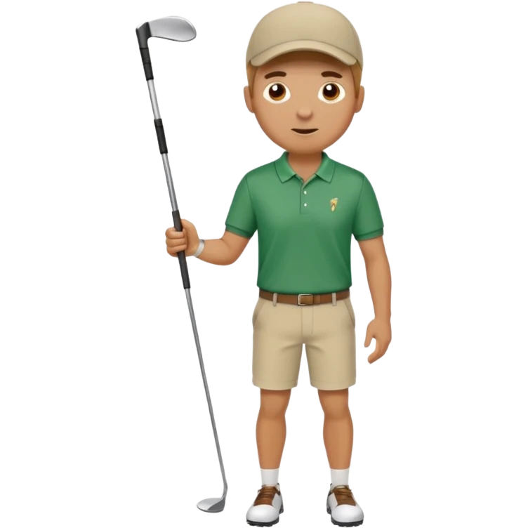 man playing golf full body emoji