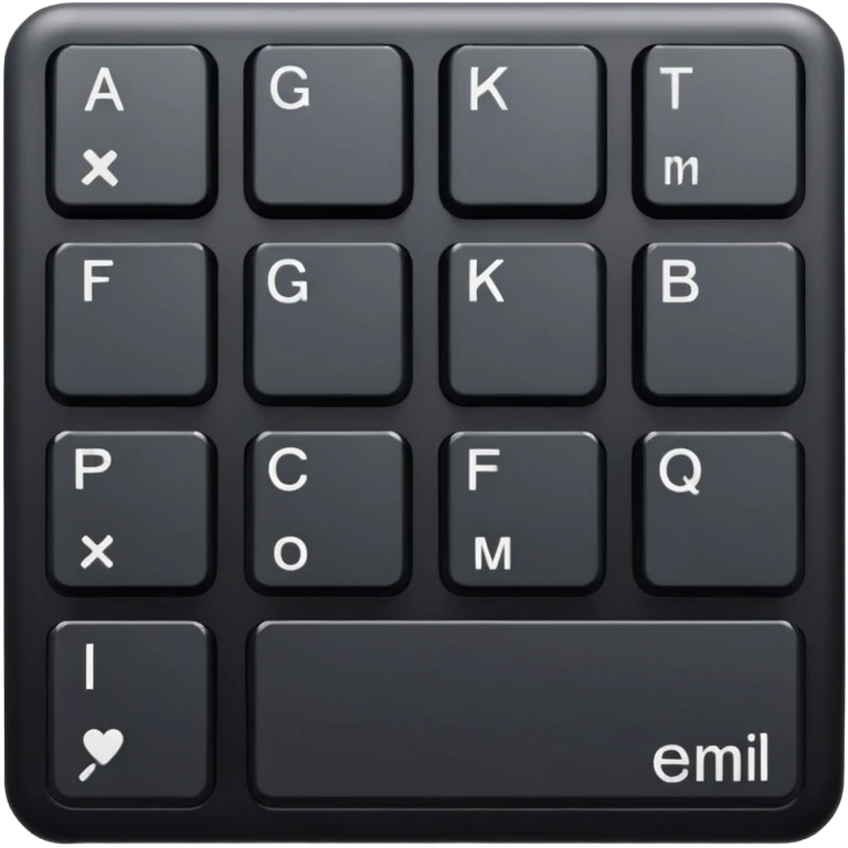 qwertyuiopasdfghjklzxcvbnm emoji