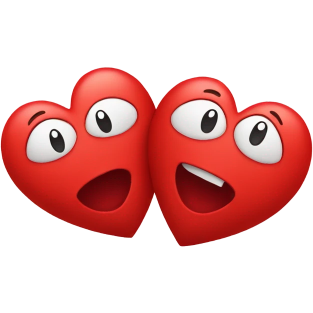 Two red hearts together emoji
