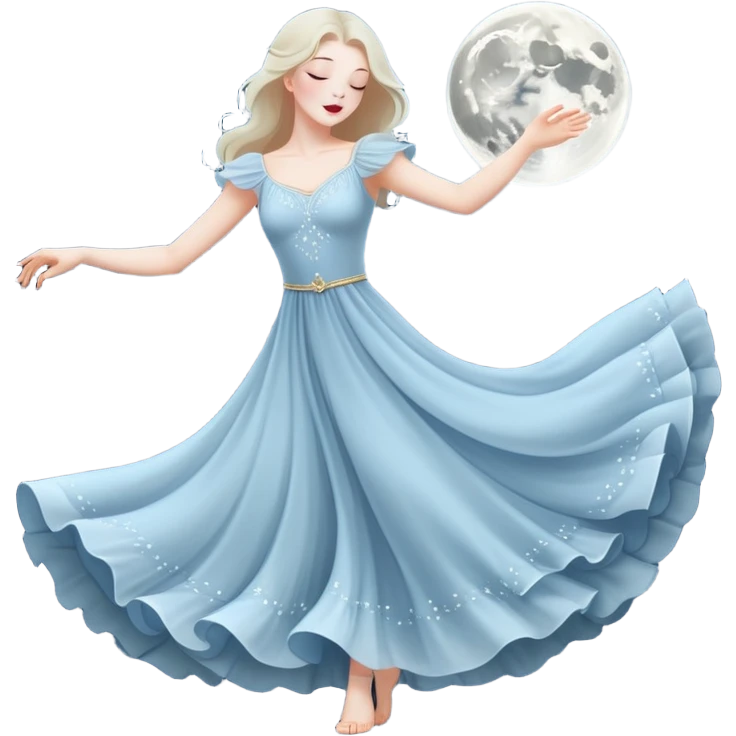 Dancing under the full moon  emoji
