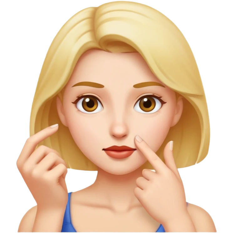 Lady doing pinch emoji