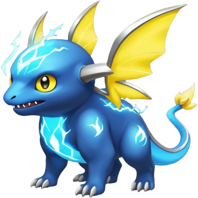 Elemental Dark-type-Electric-type natural Pokémon-Fakémon-creature emoji