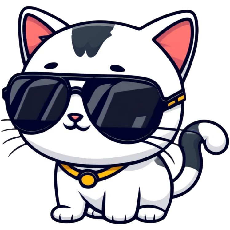 Cat with sunglasses emoji