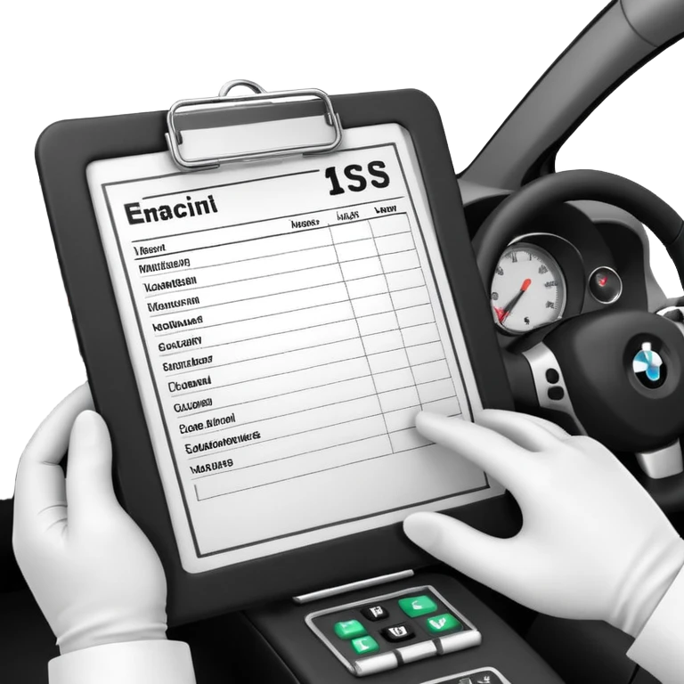 A dashboard view with radio, gloves, and medical chart on clipboard.
 emoji