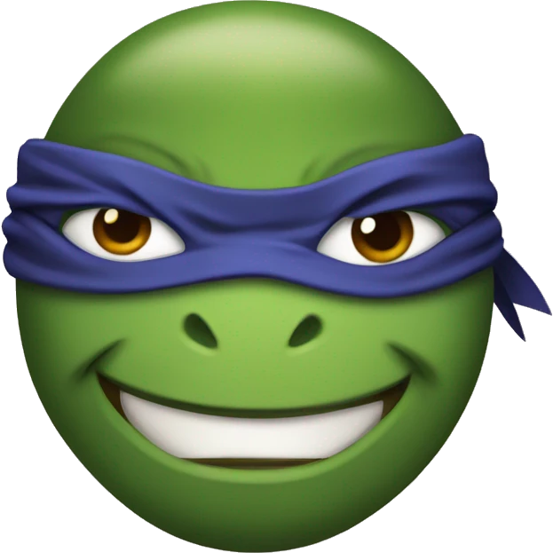 Ninja turtle face emoji