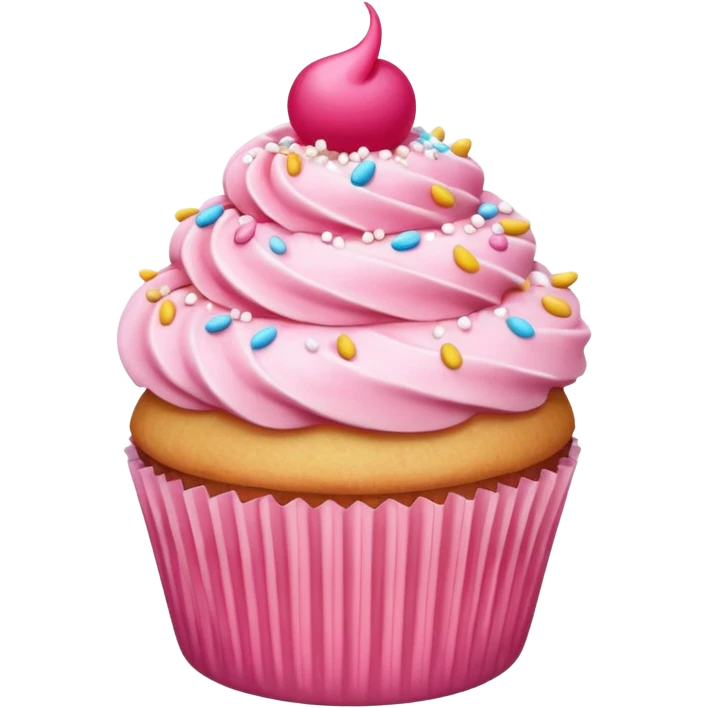 Cupcake with pink icing emoji