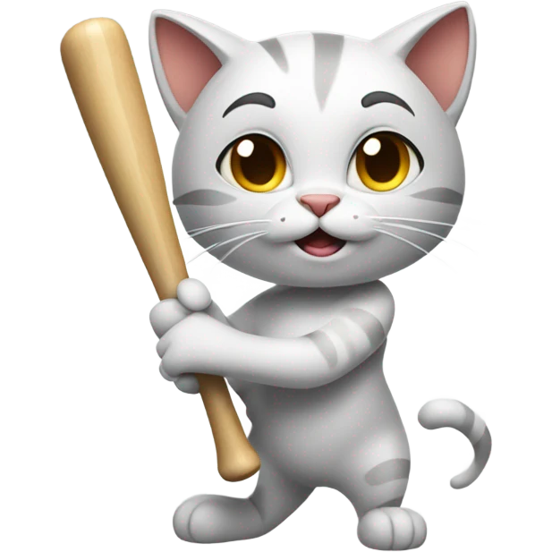 Cat with a bat emoji