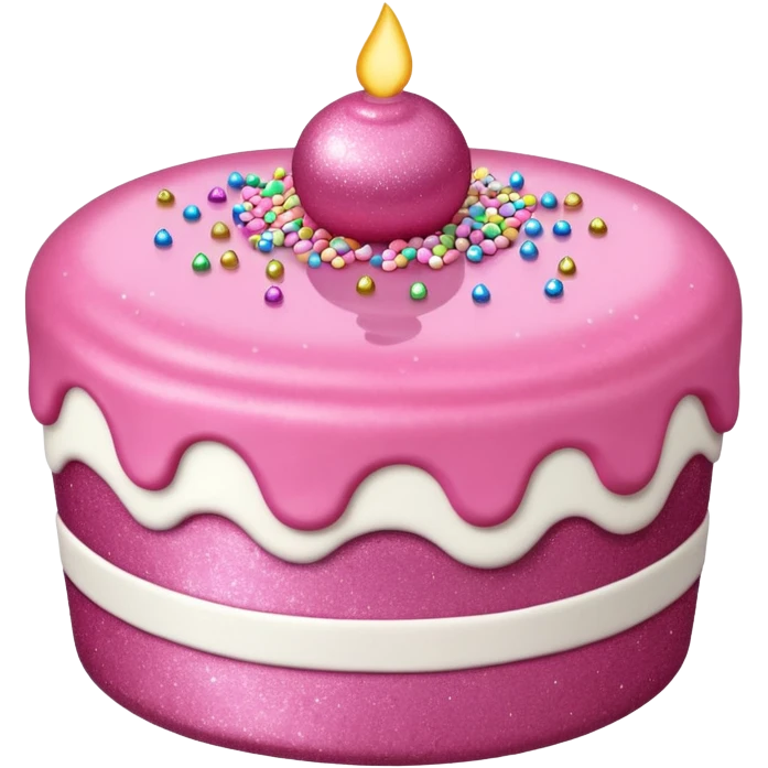 Glitter Pink Cake emoji