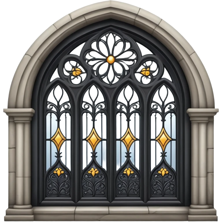 Black gothic window emoji