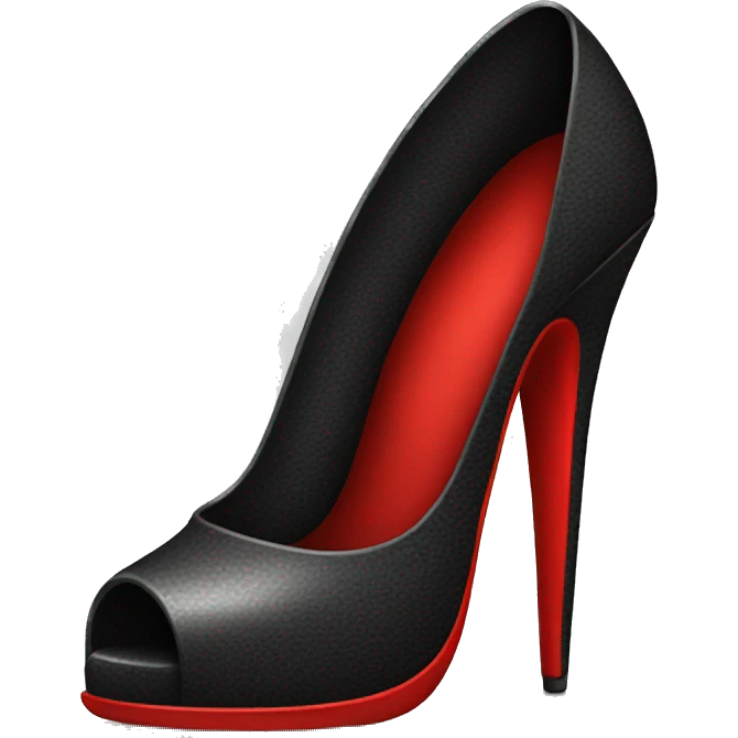 a high heel with a red bottom emoji