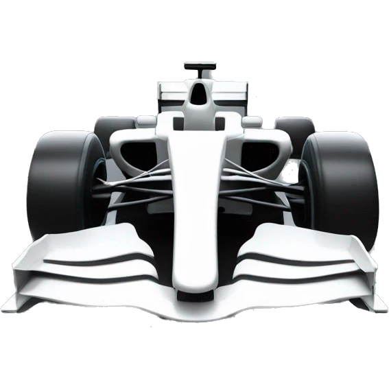 Carro de formula 1 color negro con toques blancos emoji