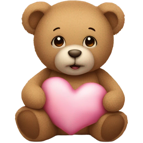 Teddy bear with love emoji