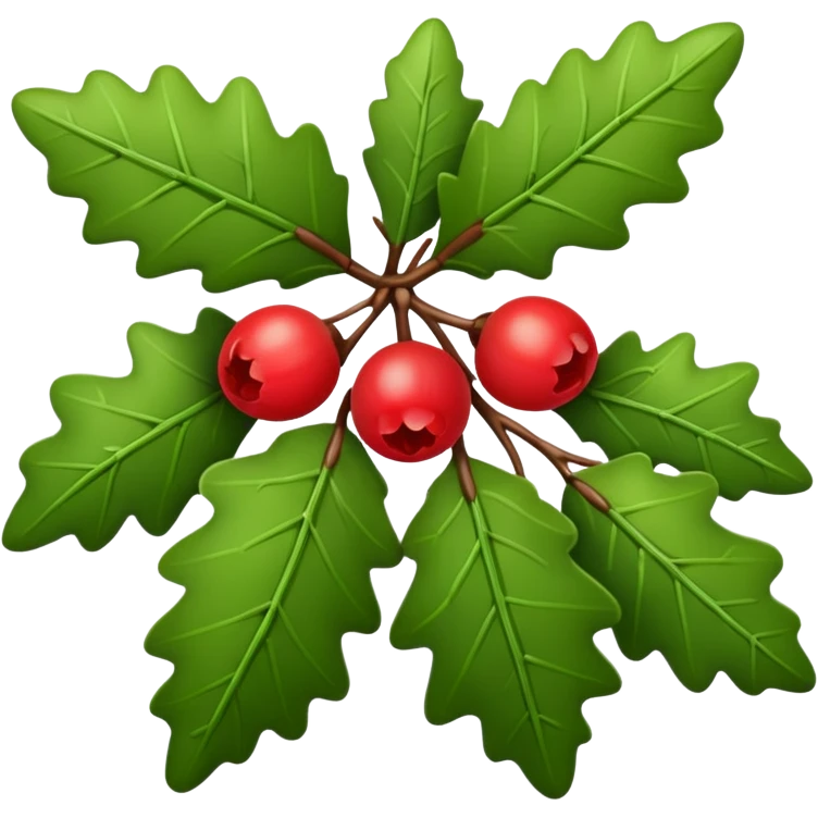 Muérdago navideño emoji