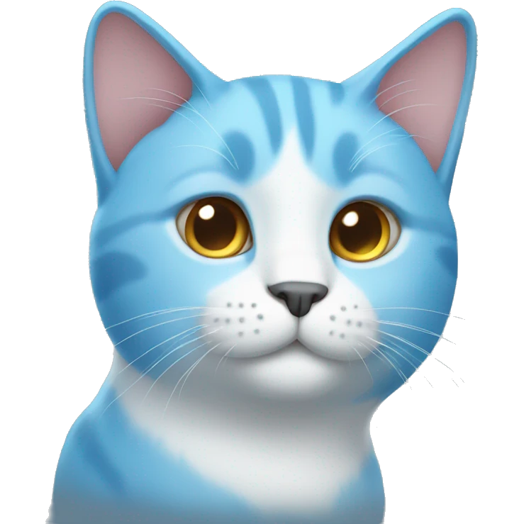 Sky blue cat emoji