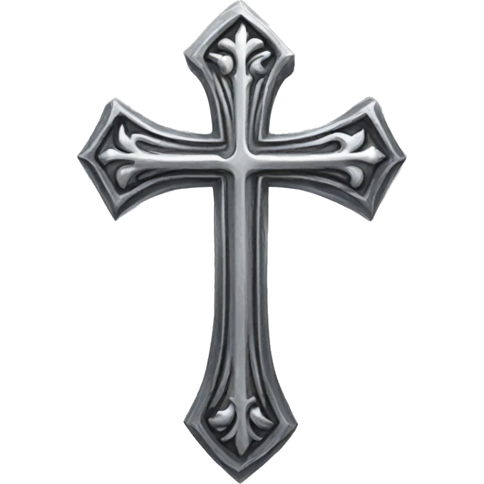silver gothic cross emoji