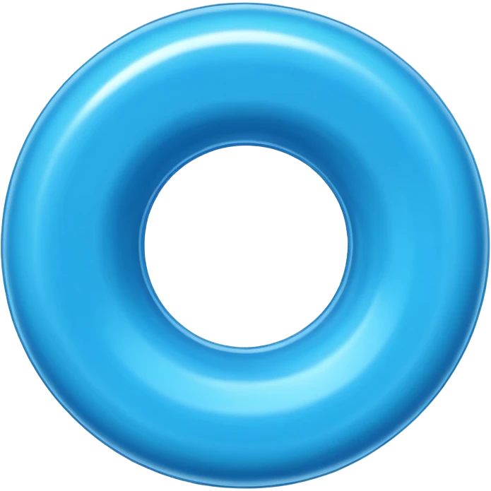 blue ringed-shaped candy with a hole in the middle emoji