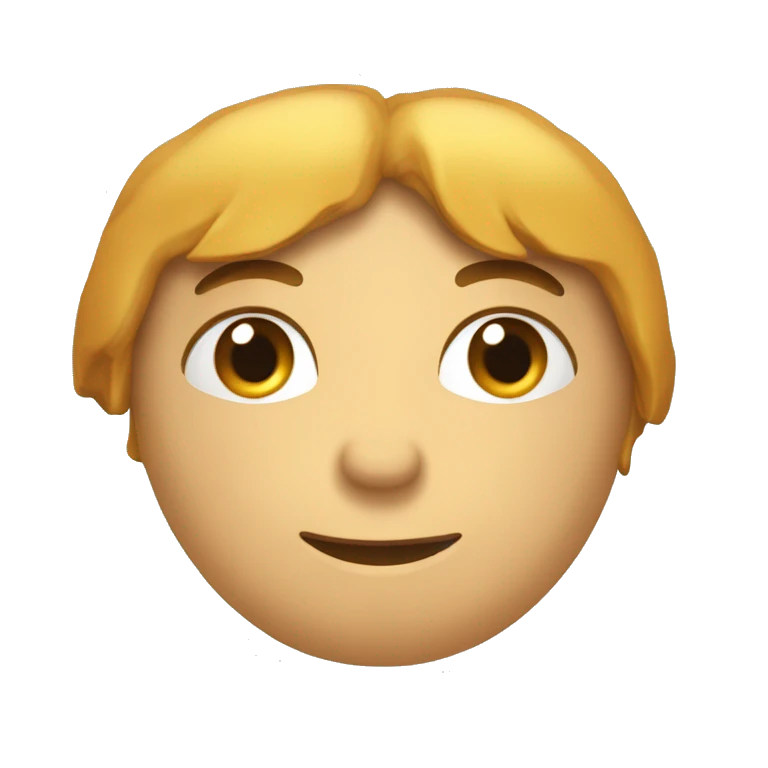 cono de una carita con la cabeza un poco de lado, reflejando una mirada de ternura. emoji