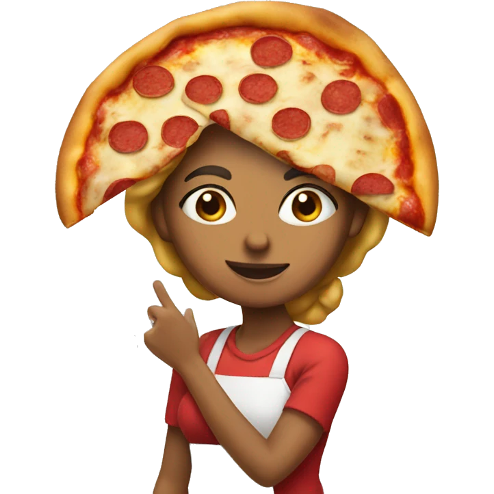 Pizza as a woman emoji