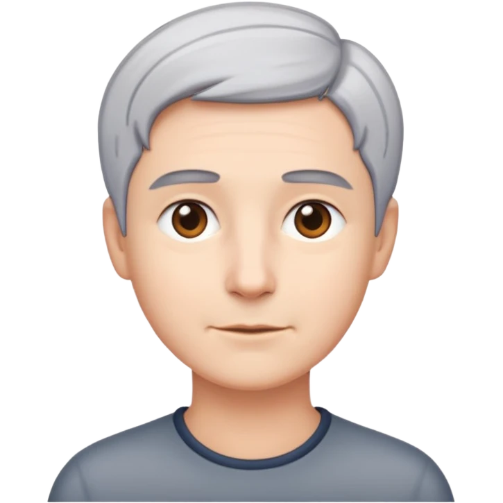 Grey short hair emoji