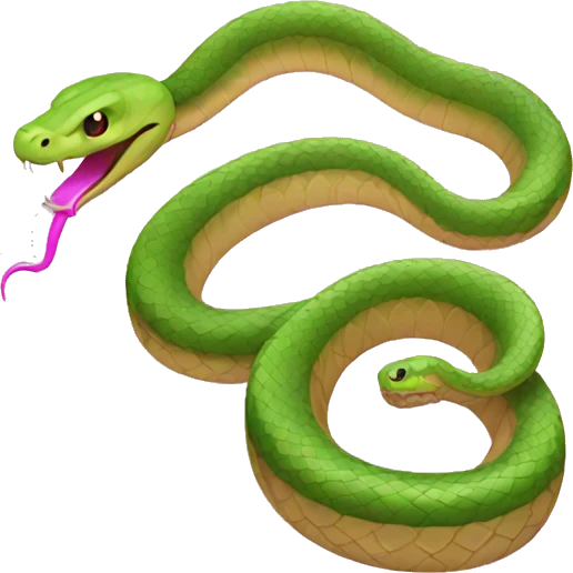 snake with pink nail emoji