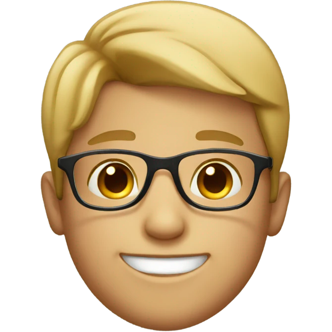 smiling boy with glasses emoji