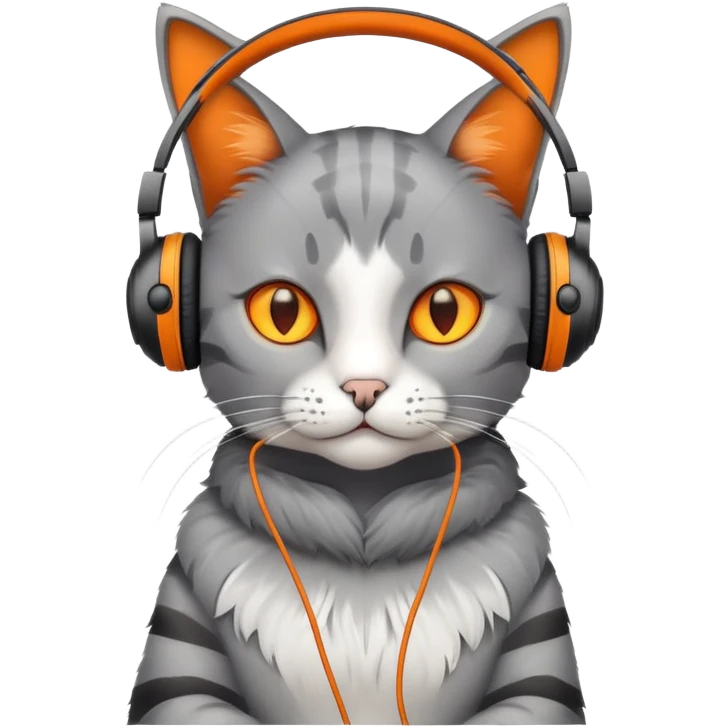 Cat in headphones emoji