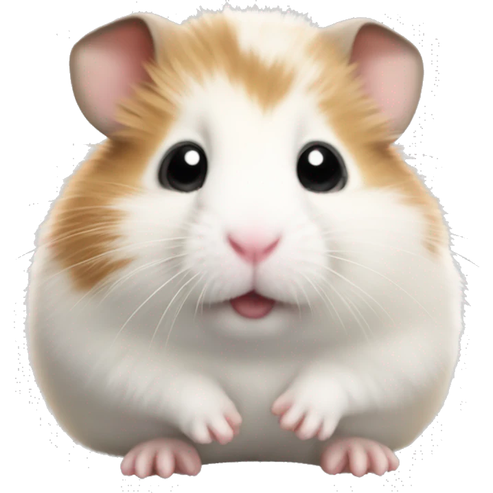 a cute hamster look like snowball hamster emoji
