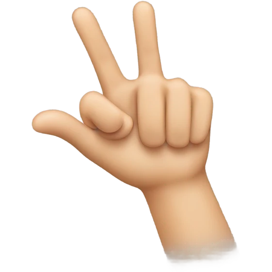 Emoji making sign language for “I love you” emoji