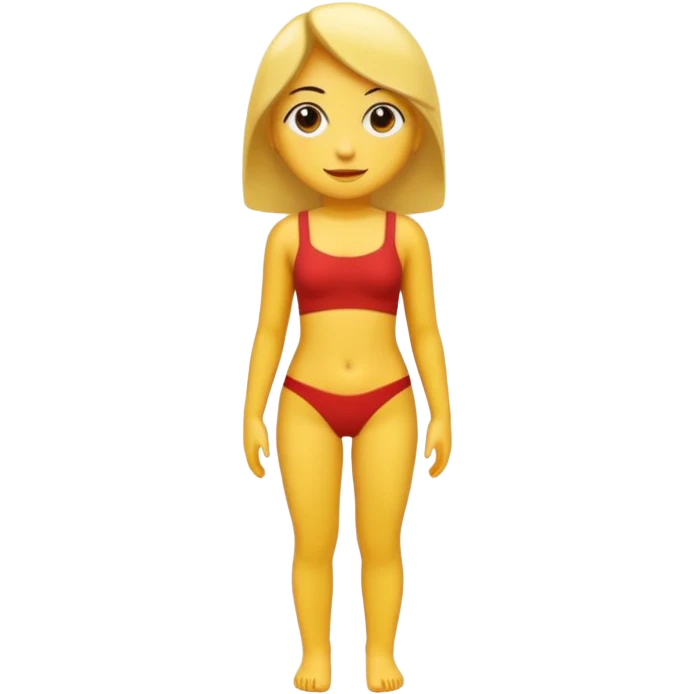 Sarı ve kumralımsı saç ela gözlü body giyen küçük kız emoji