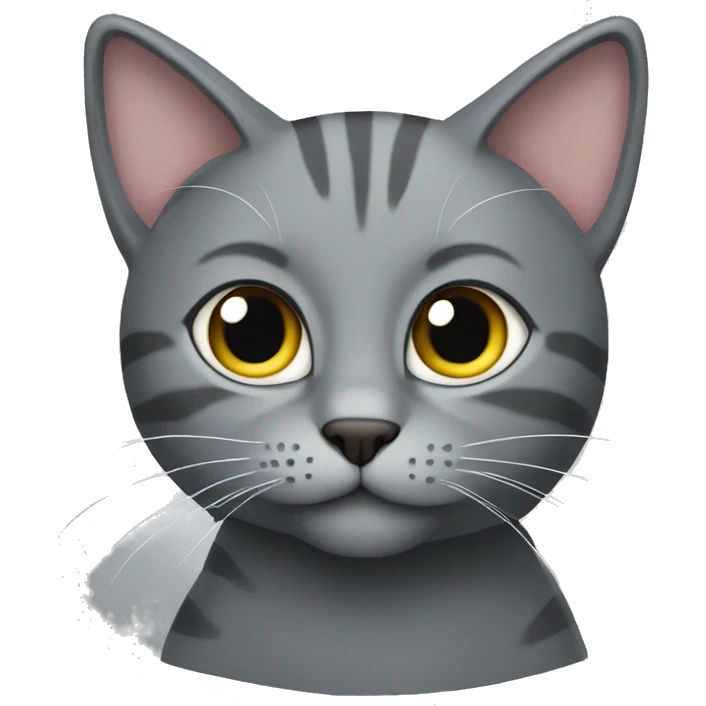 Grey cat emoji