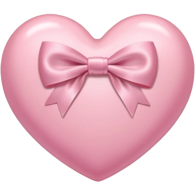 Pink heart with pale pink bow  emoji