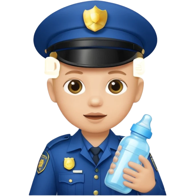 baby police with baby bottle emoji