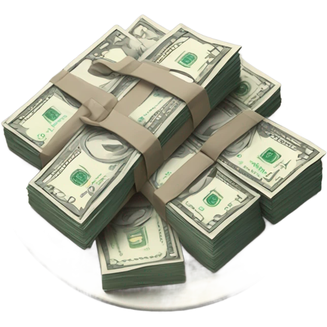 Plate of cash emoji