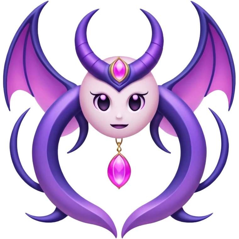 Pokemon legendary purple and pink lunala emoji