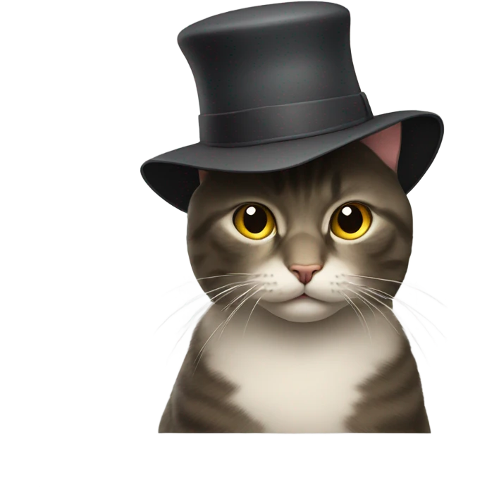 a cat with a hat emoji