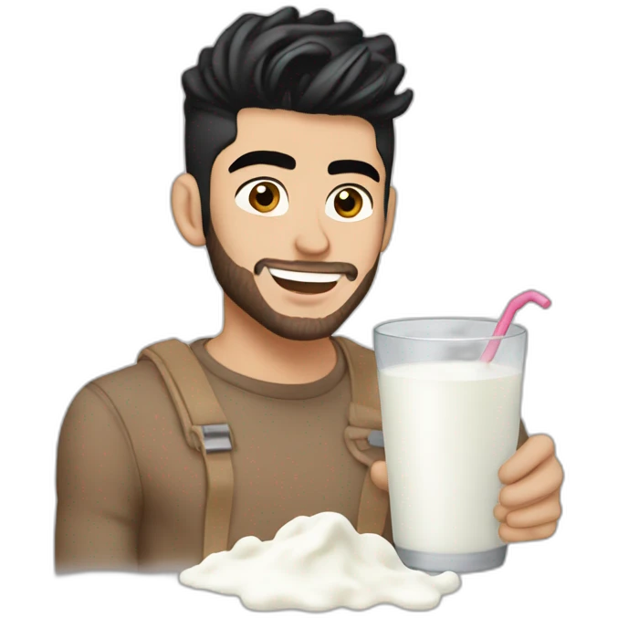 Zayn Malik with milk emoji