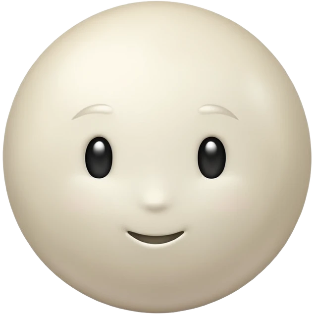 Venus planet emoji, pale grey sphere, milky-white, soft blurred hazy surface, smooth and featureless, simple and round emoji