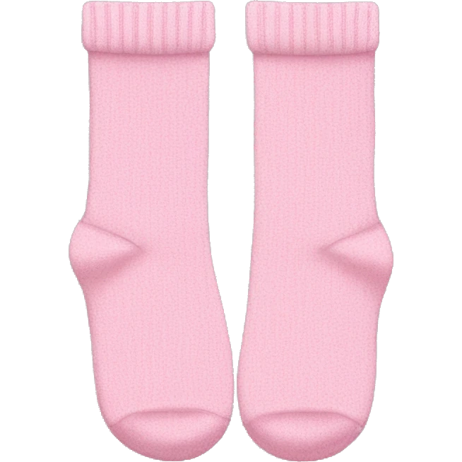 Pair of light pink socks emoji