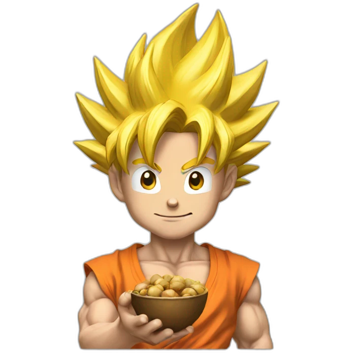 goku holding nuts emoji