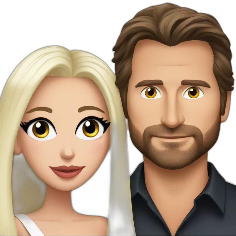 Lady Gaga et Bradley Cooper emoji